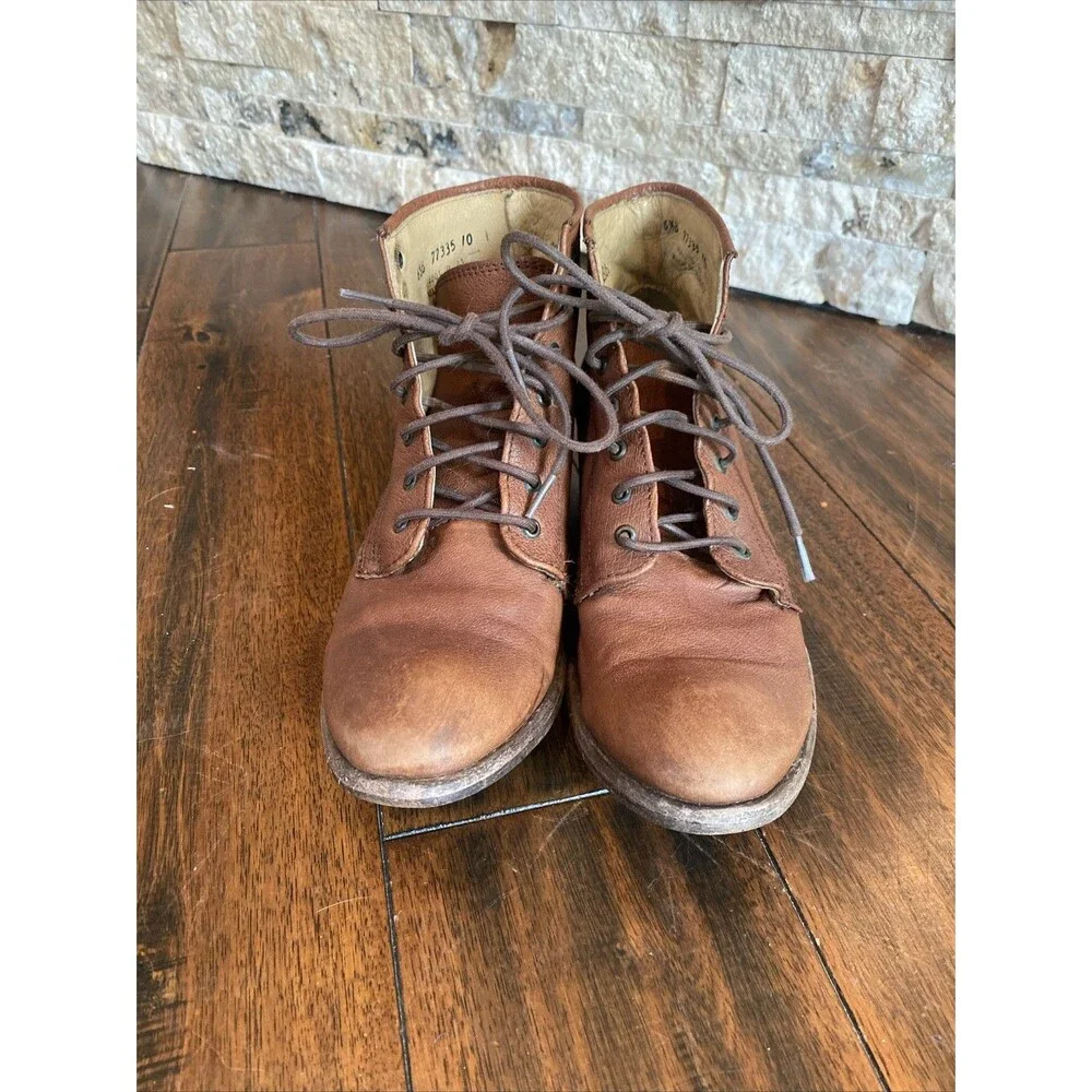Frye Carson Lace Up Boot Size 6.5B Womens Made In Mexico - Picture 2 of 9